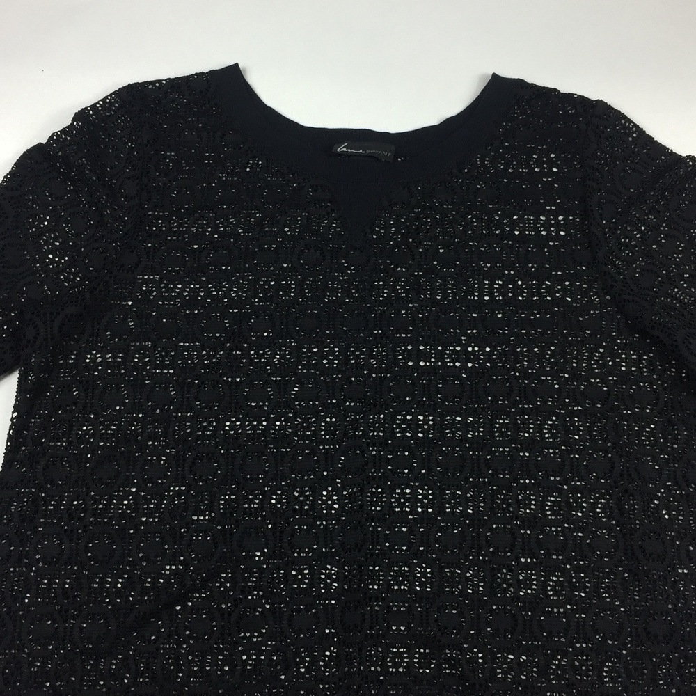 Long Sleeve Flower Mesh Top